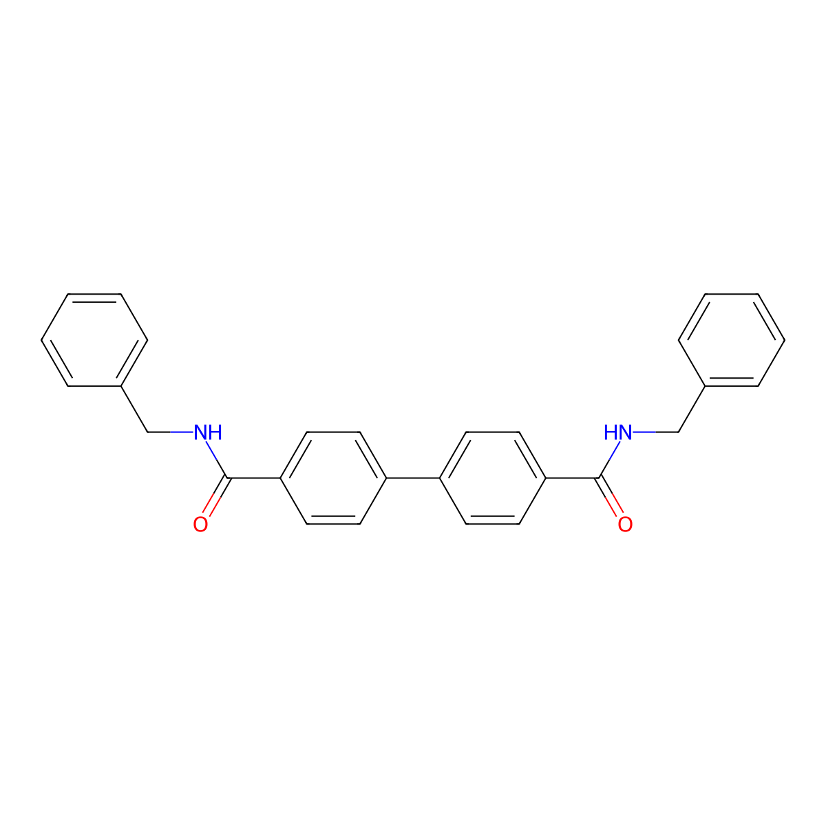 N-benzyl-4-[4-(benzylcarbamoyl)phenyl]benzamide molecular structure, CAS 723260-04-6