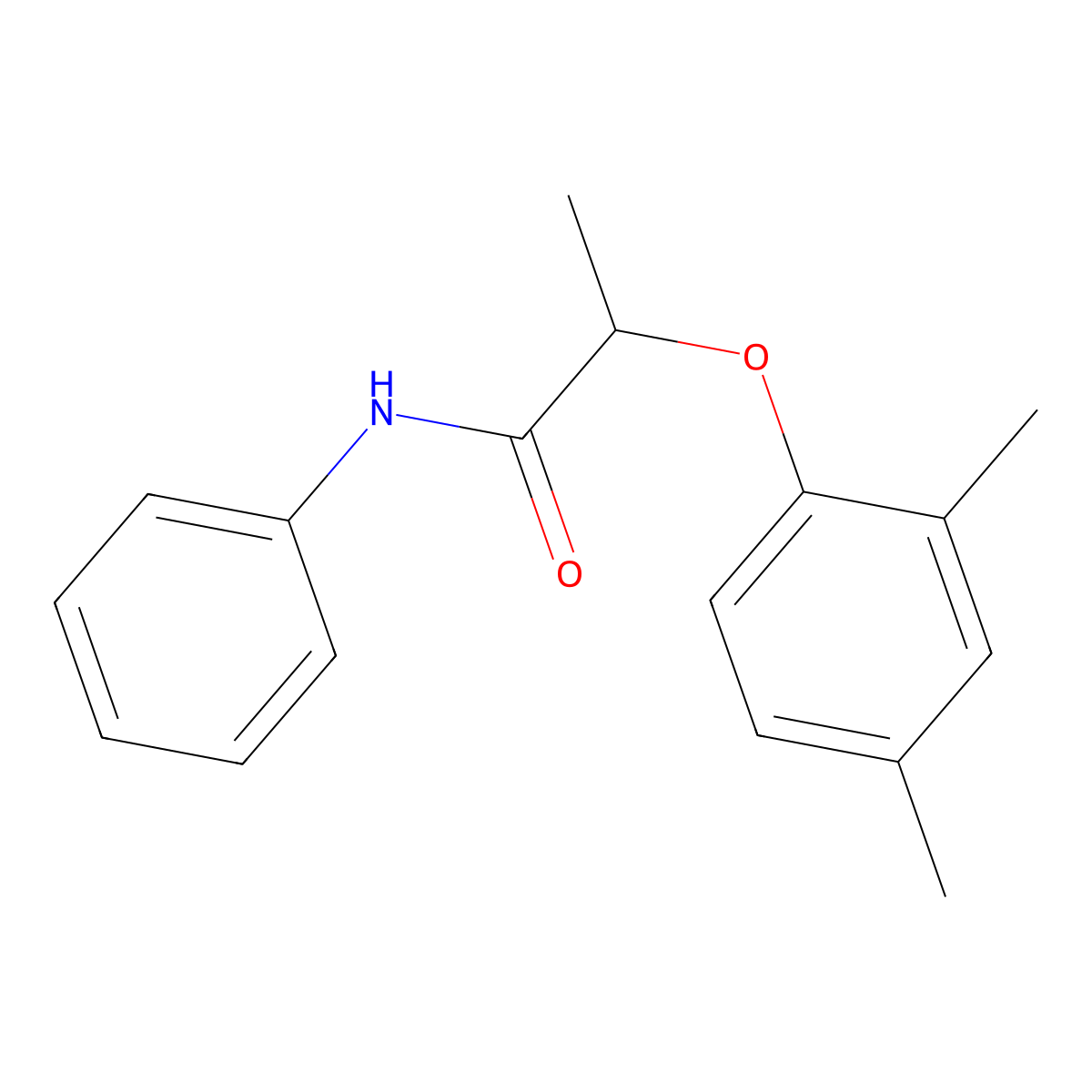 2-(2,4-dimethylphenoxy)-N-phenylpropanamide molecular structure, CAS 723260-33-1