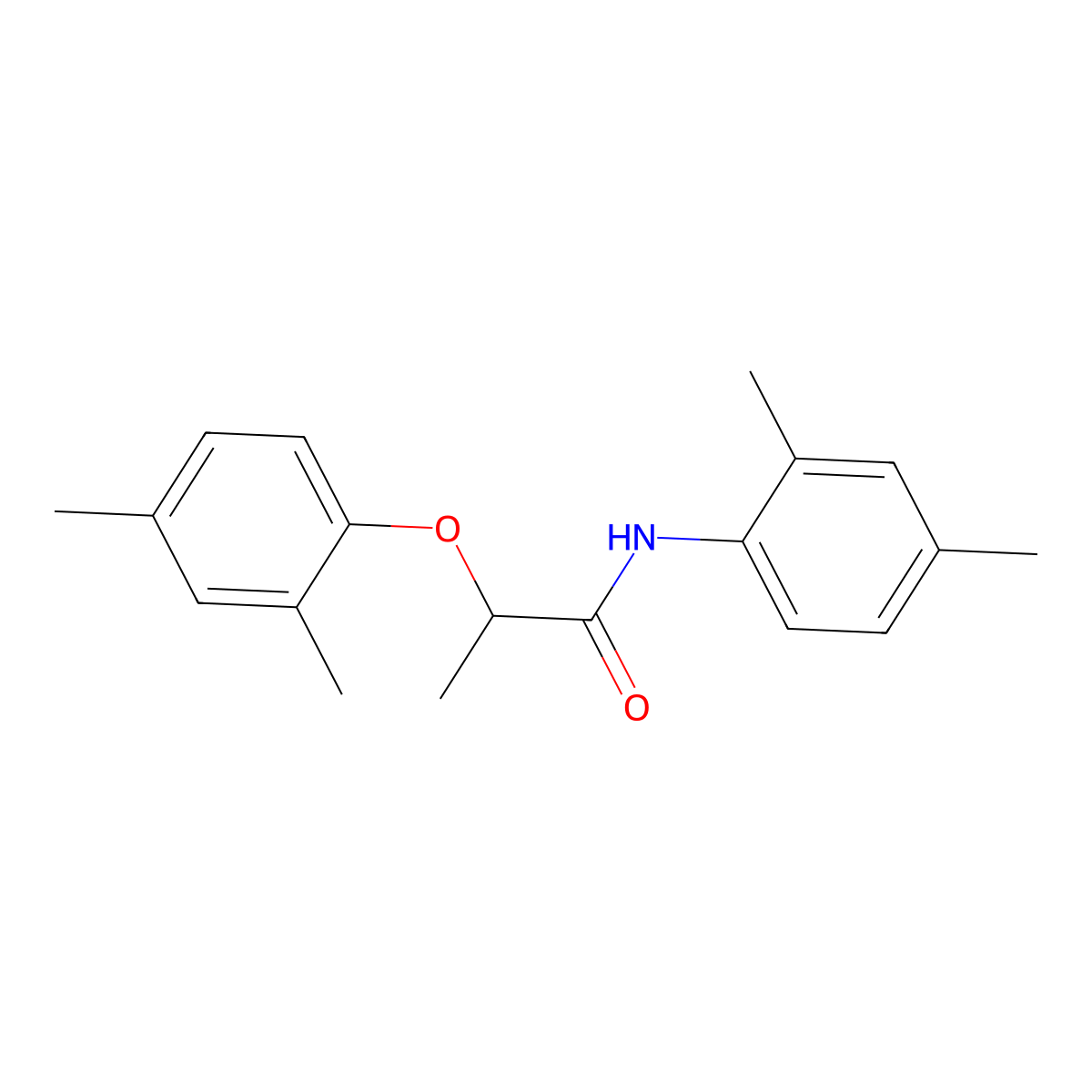 2-(2,4-dimethylphenoxy)-N-(2,4-dimethylphenyl)propanamide molecular structure, CAS 723260-60-4