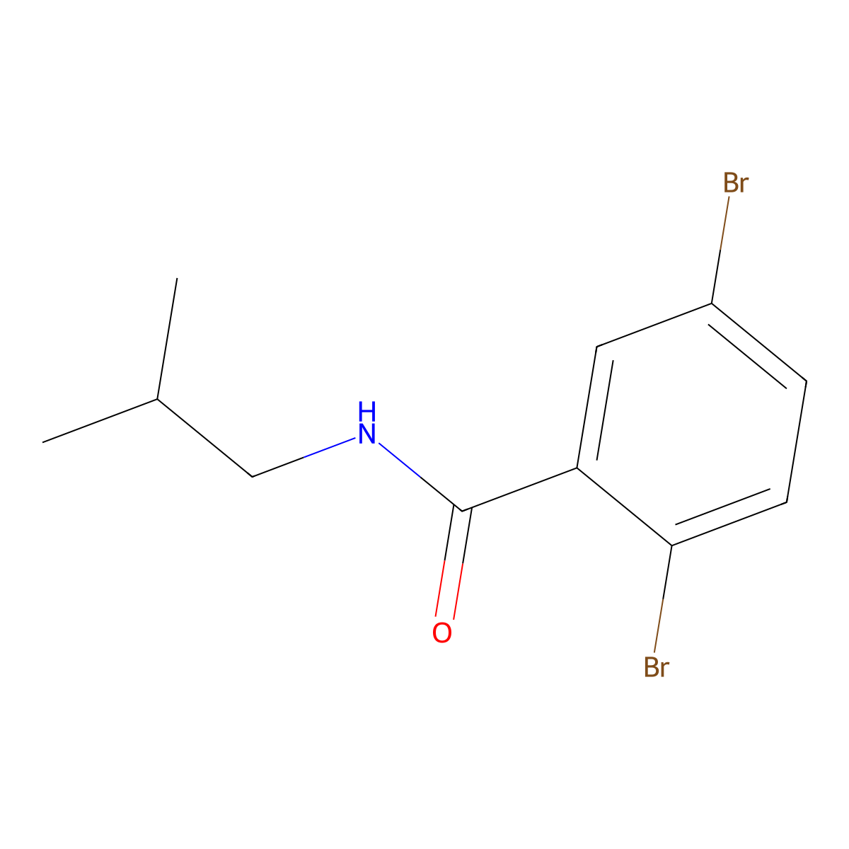 2,5-dibromo-N-(2-methylpropyl)benzamide molecular structure, CAS 723260-70-6