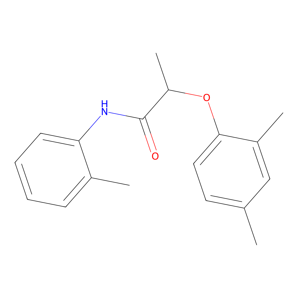 2-(2,4-dimethylphenoxy)-N-(2-methylphenyl)propanamide molecular structure, CAS 723260-86-4