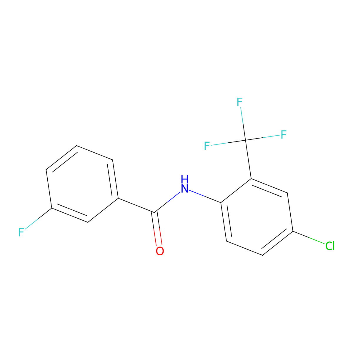 N-[4-chloro-2-(trifluoromethyl)phenyl]-3-fluorobenzamide molecular structure, CAS 723261-25-4