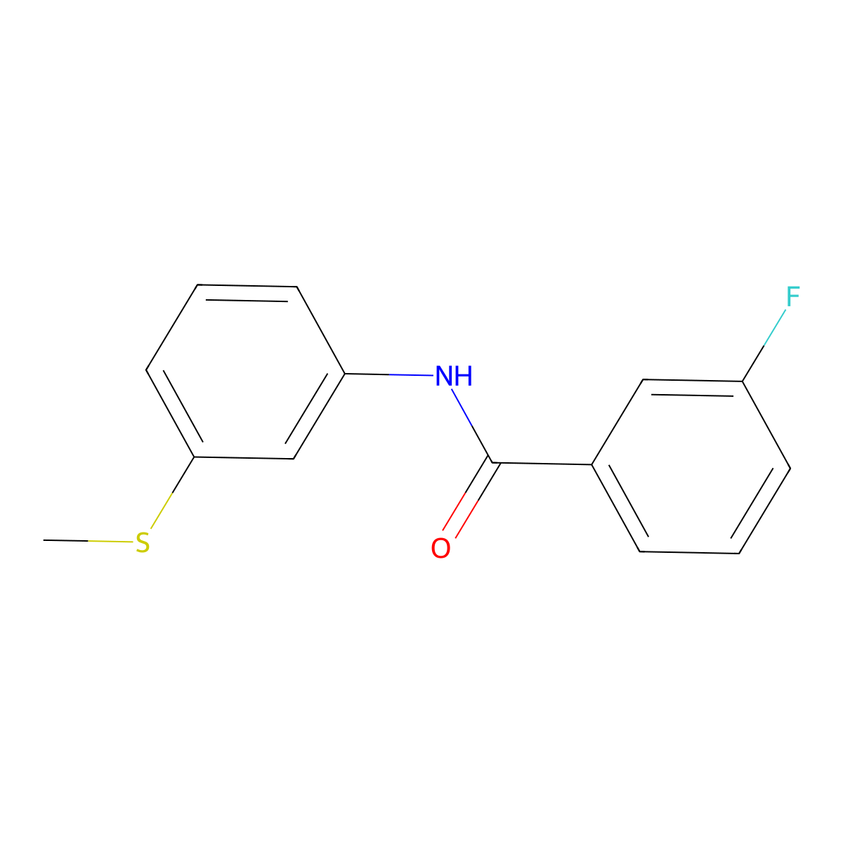 3-fluoro-N-(3-methylsulfanylphenyl)benzamide molecular structure, CAS 723261-29-8