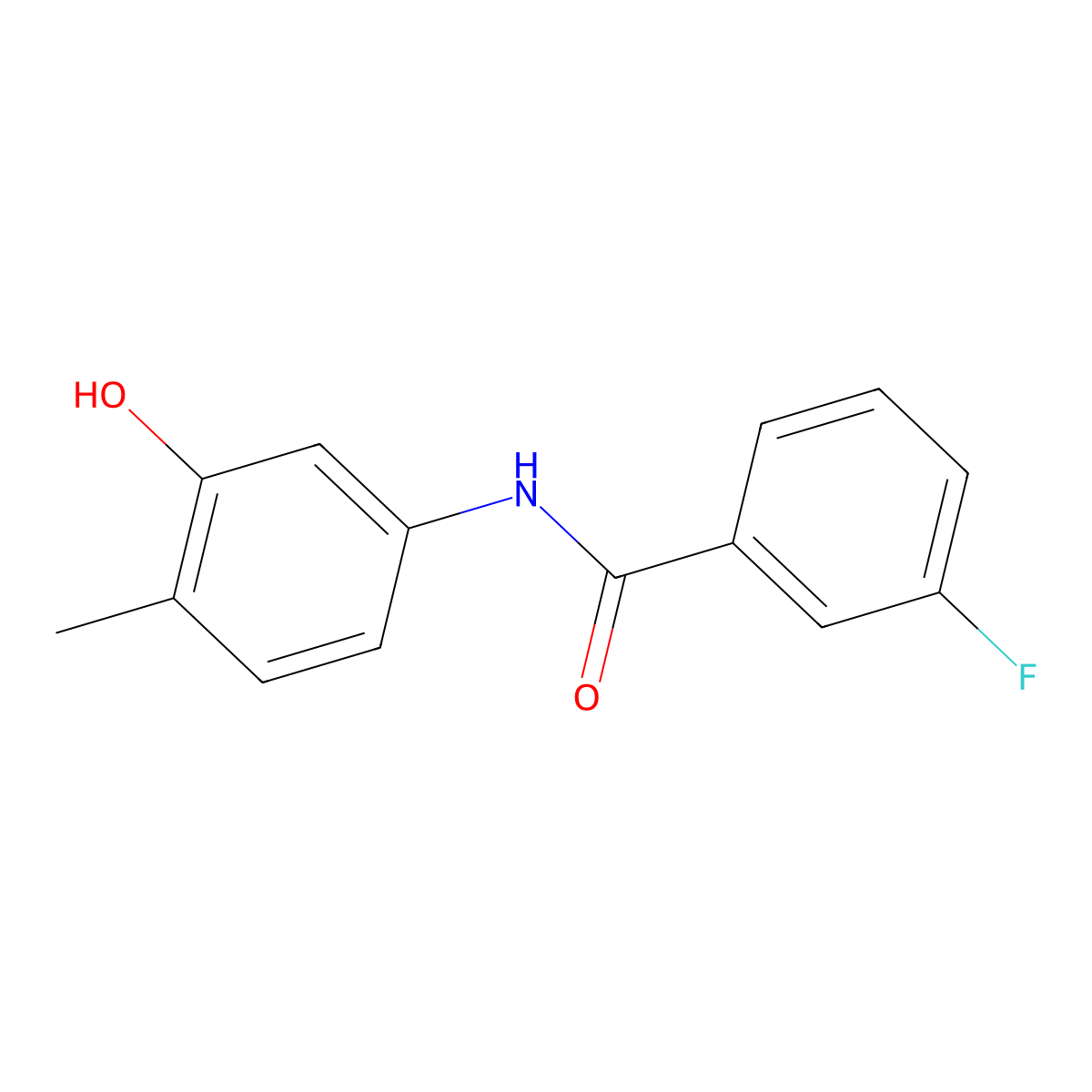 3-fluoro-N-(3-hydroxy-4-methylphenyl)benzamide molecular structure, CAS 723261-32-3