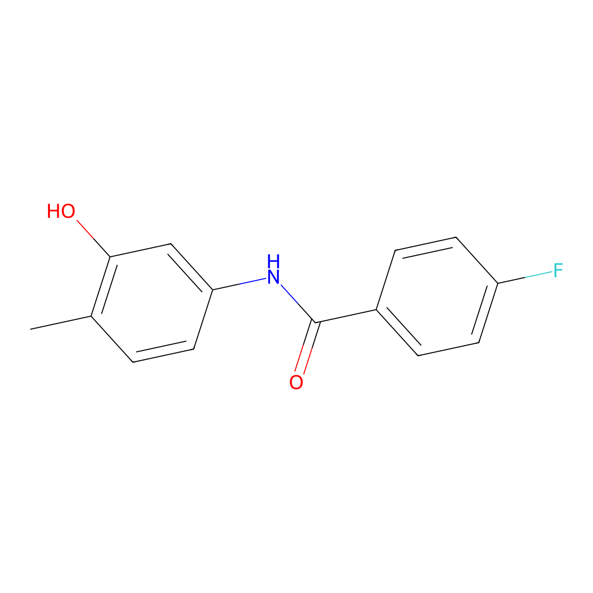 4-fluoro-N-(3-hydroxy-4-methylphenyl)benzamide molecular structure, CAS 723261-52-7