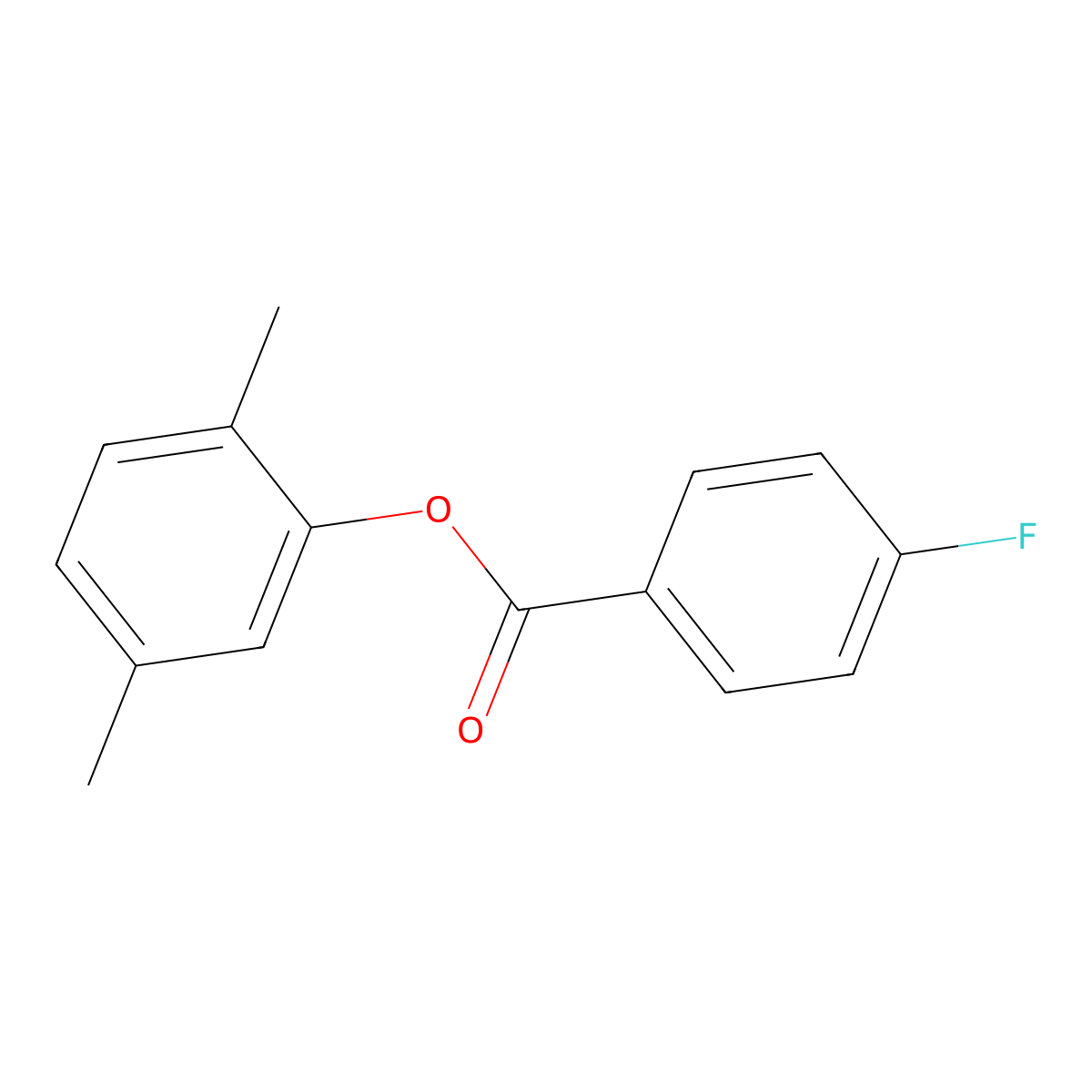 2,5-Dimethylphenyl 4-fluorobenzoate molecular structure, CAS 723261-55-0