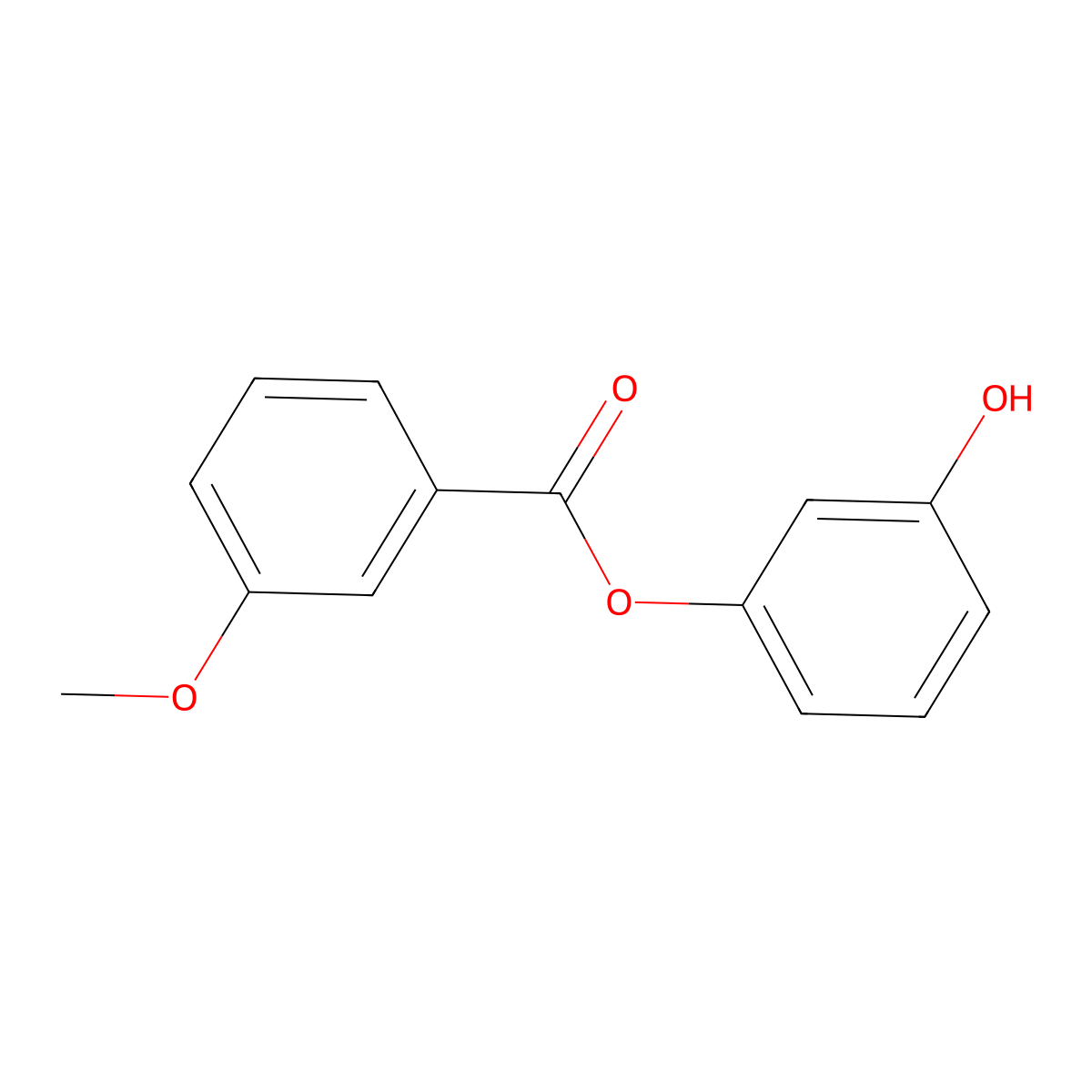 3-Hydroxyphenyl 3-methoxybenzoate molecular structure, CAS 723261-61-8