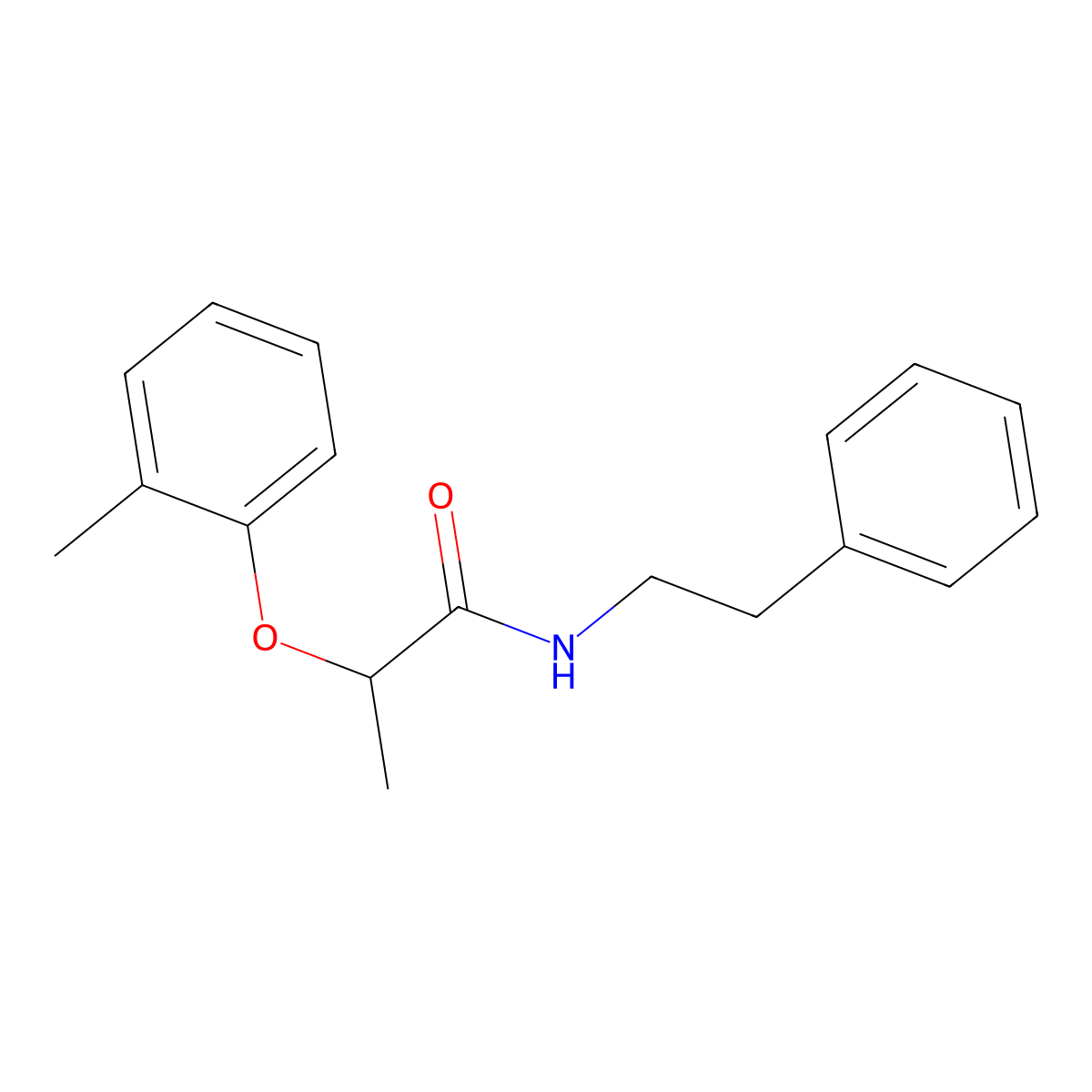 2-(2-methylphenoxy)-N-(2-phenylethyl)propanamide molecular structure, CAS 723261-98-1