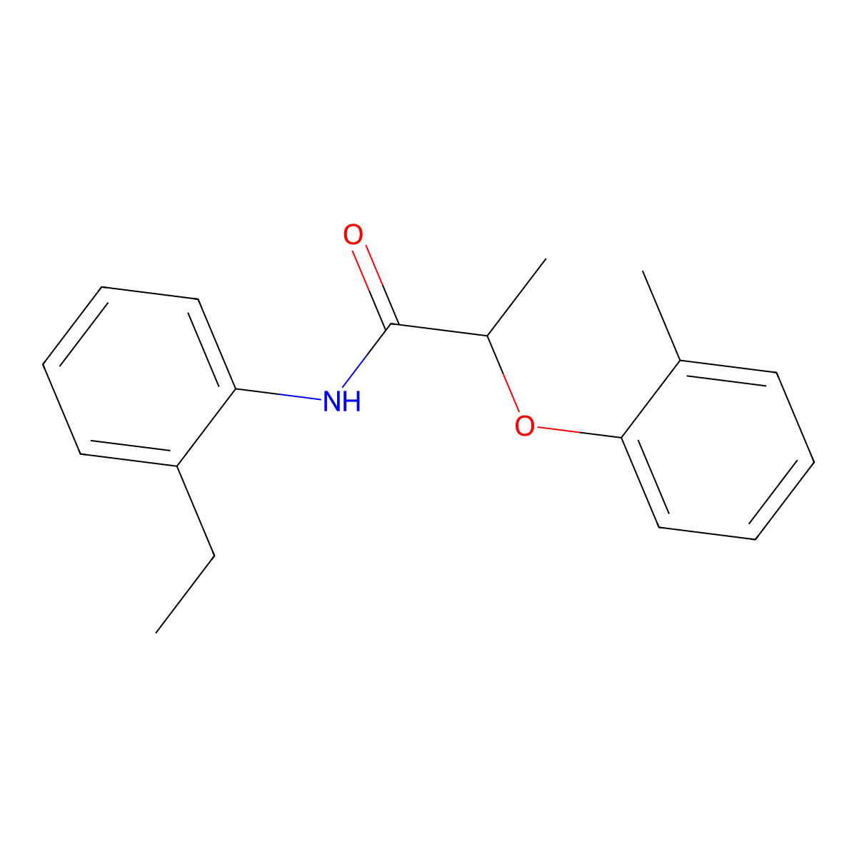 N-(2-ethylphenyl)-2-(2-methylphenoxy)propanamide molecular structure, CAS 723262-00-8