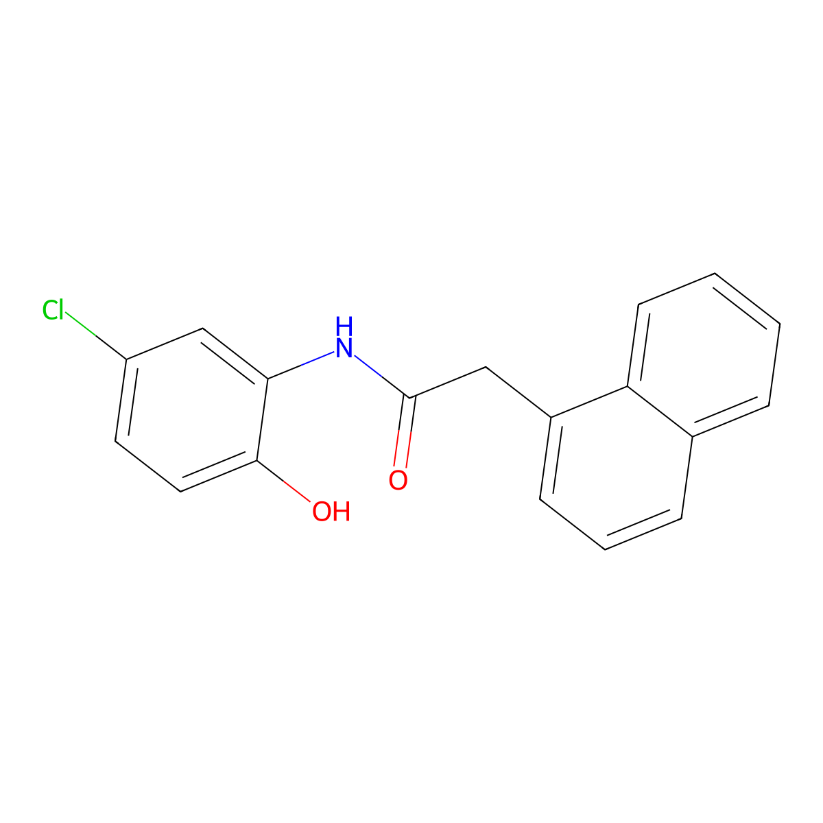 N-(5-chloro-2-hydroxyphenyl)-2-(1-naphthyl)acetamide molecular structure, CAS 723262-46-2