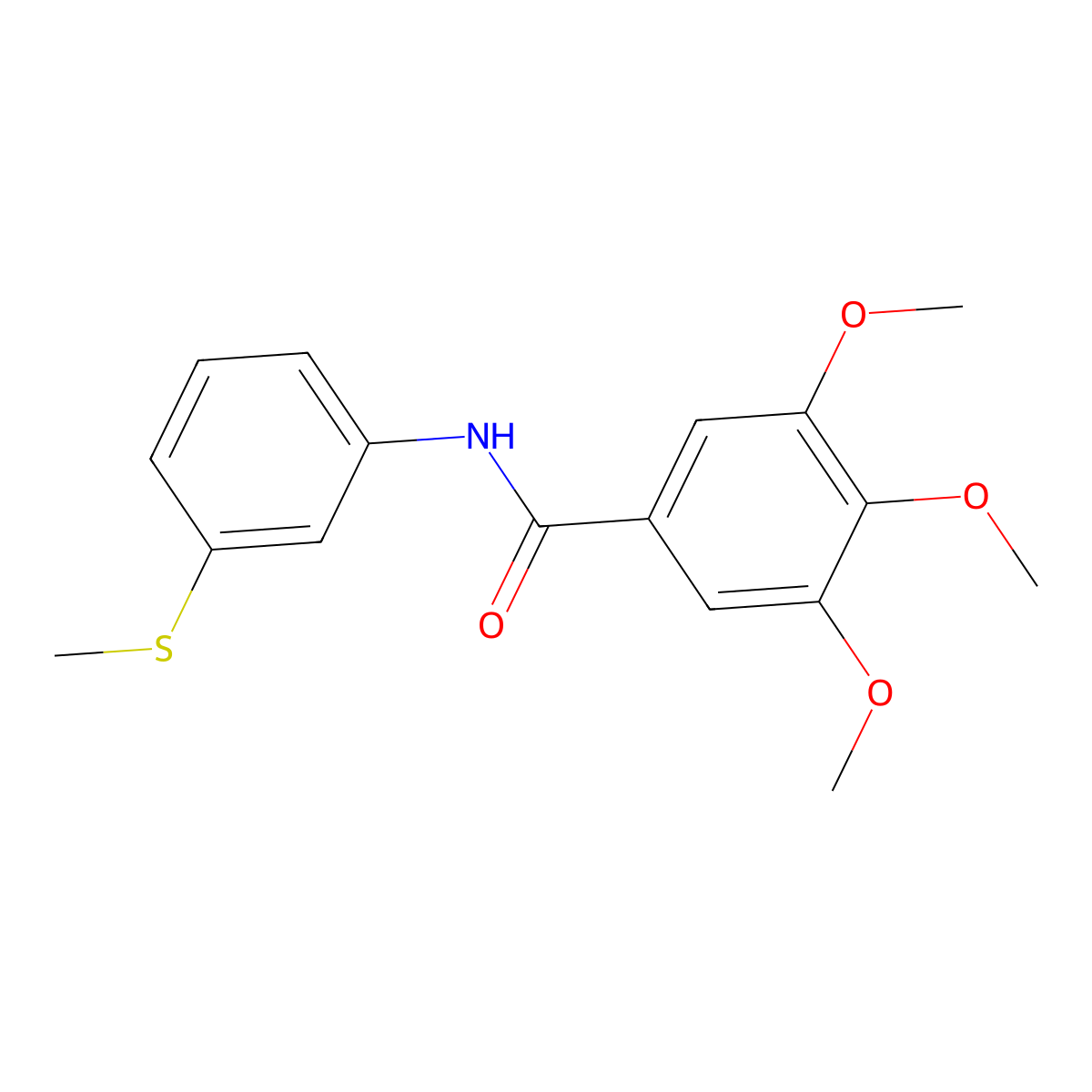 3,4,5-trimethoxy-N-(3-methylsulfanylphenyl)benzamide molecular structure, CAS 723262-68-8