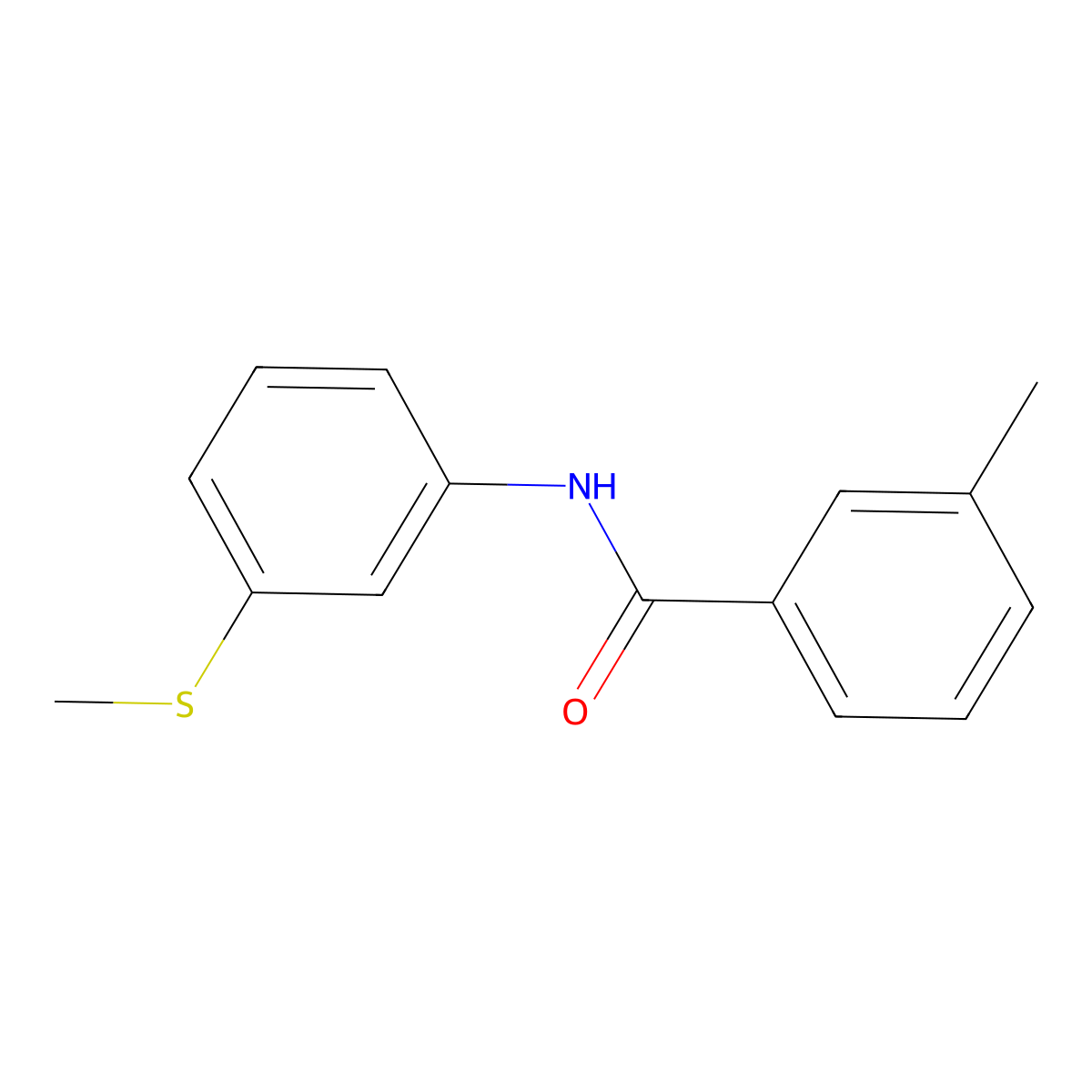 3-methyl-N-[3-(methylsulfanyl)phenyl]benzamide molecular structure, CAS 723262-72-4