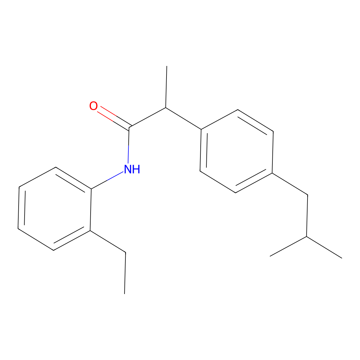 N-(2-ethylphenyl)-2-(4-isobutylphenyl)propanamide molecular structure, CAS 723262-93-9