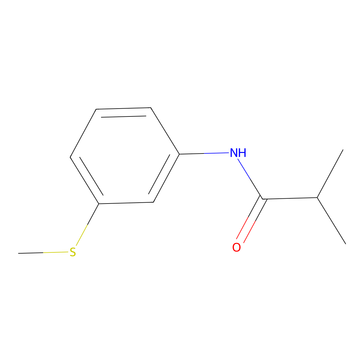 2-methyl-N-[3-(methylsulfanyl)phenyl]propanamide molecular structure, CAS 723263-62-5