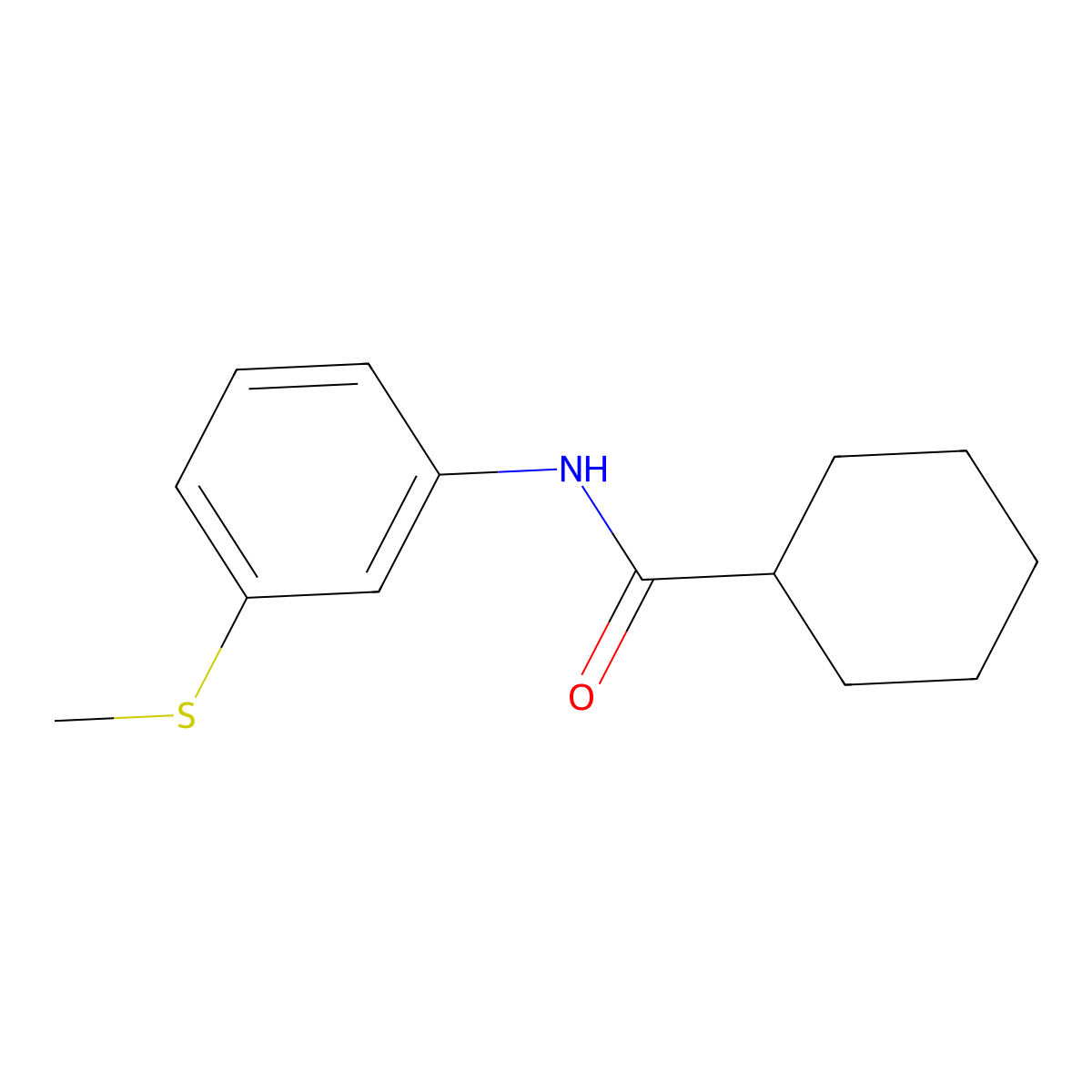 N-(3-methylsulfanylphenyl)cyclohexanecarboxamide molecular structure, CAS 723263-71-6