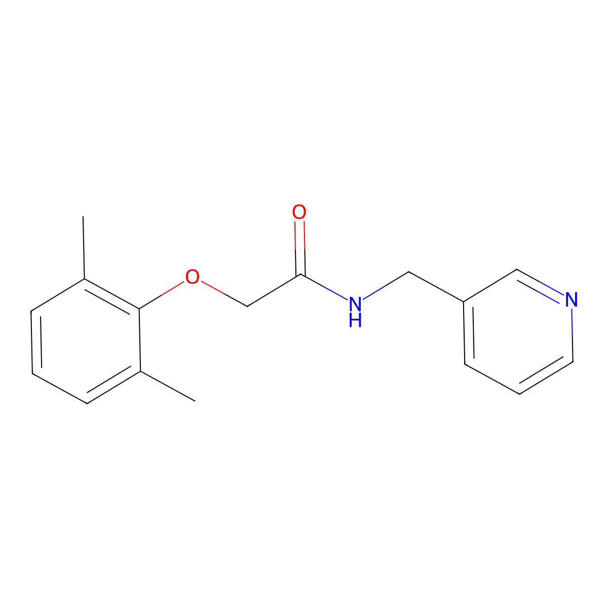 2-(2,6-dimethylphenoxy)-N-(3-pyridinylmethyl)acetamide molecular structure, CAS 723263-78-3
