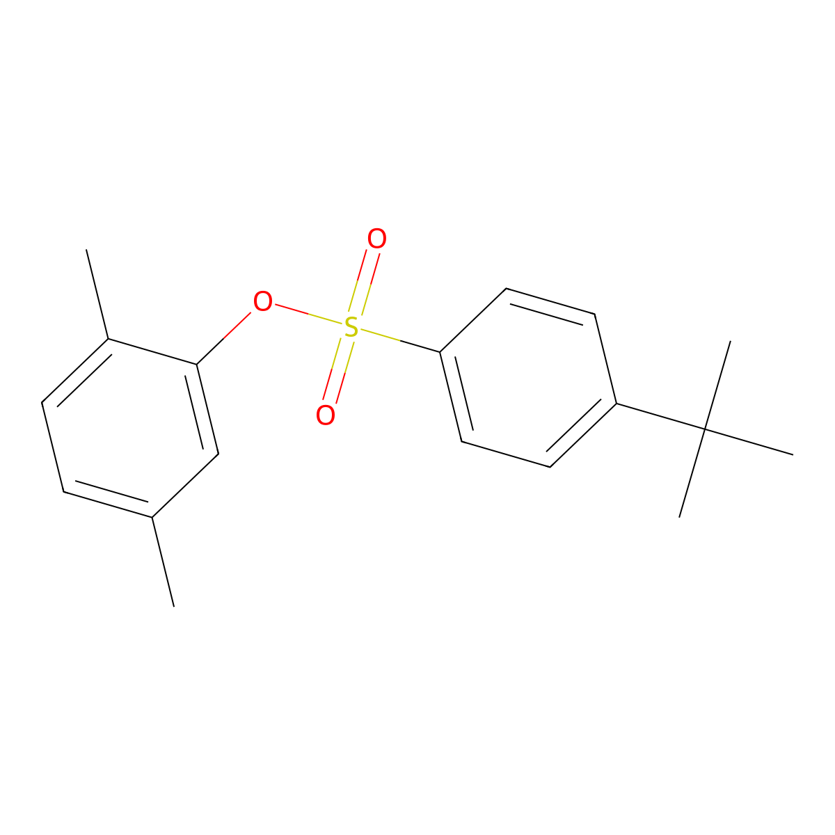 2,5-Dimethylphenyl 4-tert-butylbenzenesulfonate molecular structure, CAS 723264-20-8