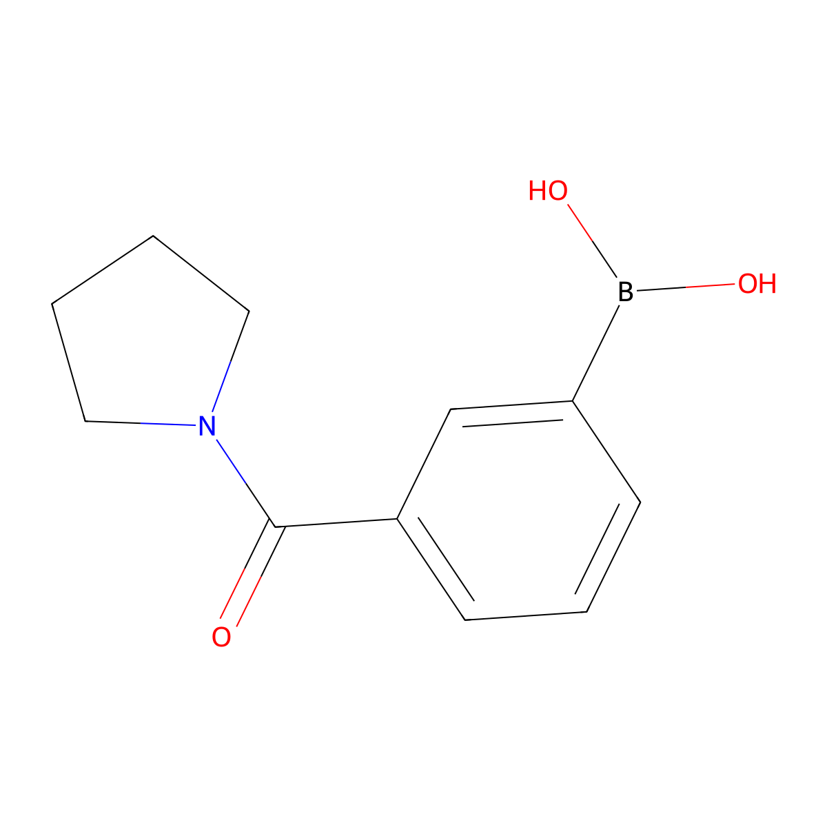 3-(Pyrrolidine-1-carbonyl)phenylboronic acid molecular structure, CAS 723281-53-6