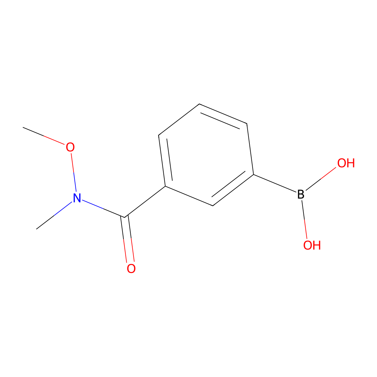 3-(N,O-Dimethylhydroxylaminocarbonyl)phenylboronic acid molecular structure, CAS 723281-57-0
