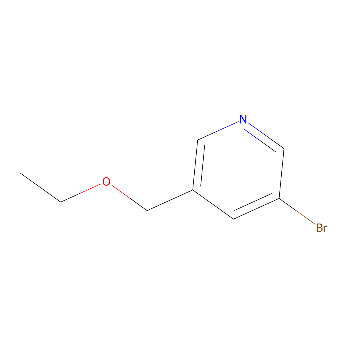 3-Bromo-5-(ethoxymethyl)pyridine molecular structure, CAS 723281-63-8
