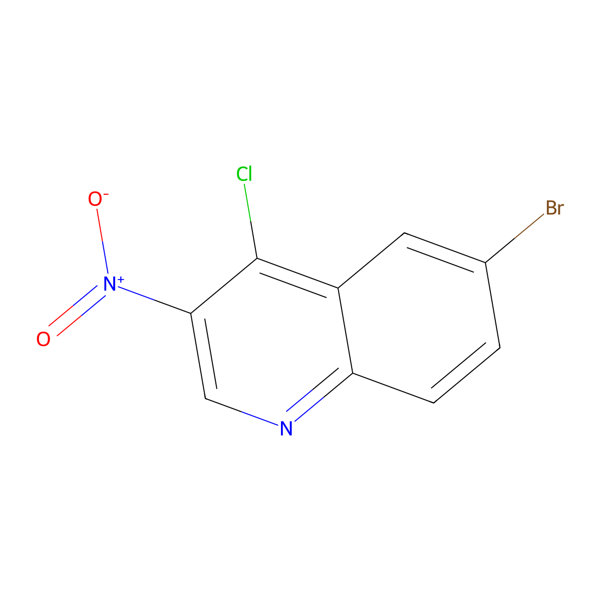 6-Bromo-4-chloro-3-nitroquinoline molecular structure, CAS 723281-72-9