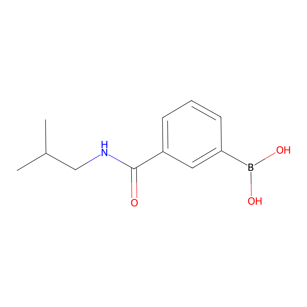 3-(Isobutylaminocarbonyl)phenylboronic acid molecular structure, CAS 723282-09-5