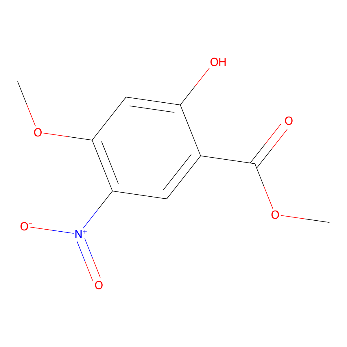 Methyl 2-hydroxy-4-methoxy-5-nitrobenzoate molecular structure, CAS 723284-34-2