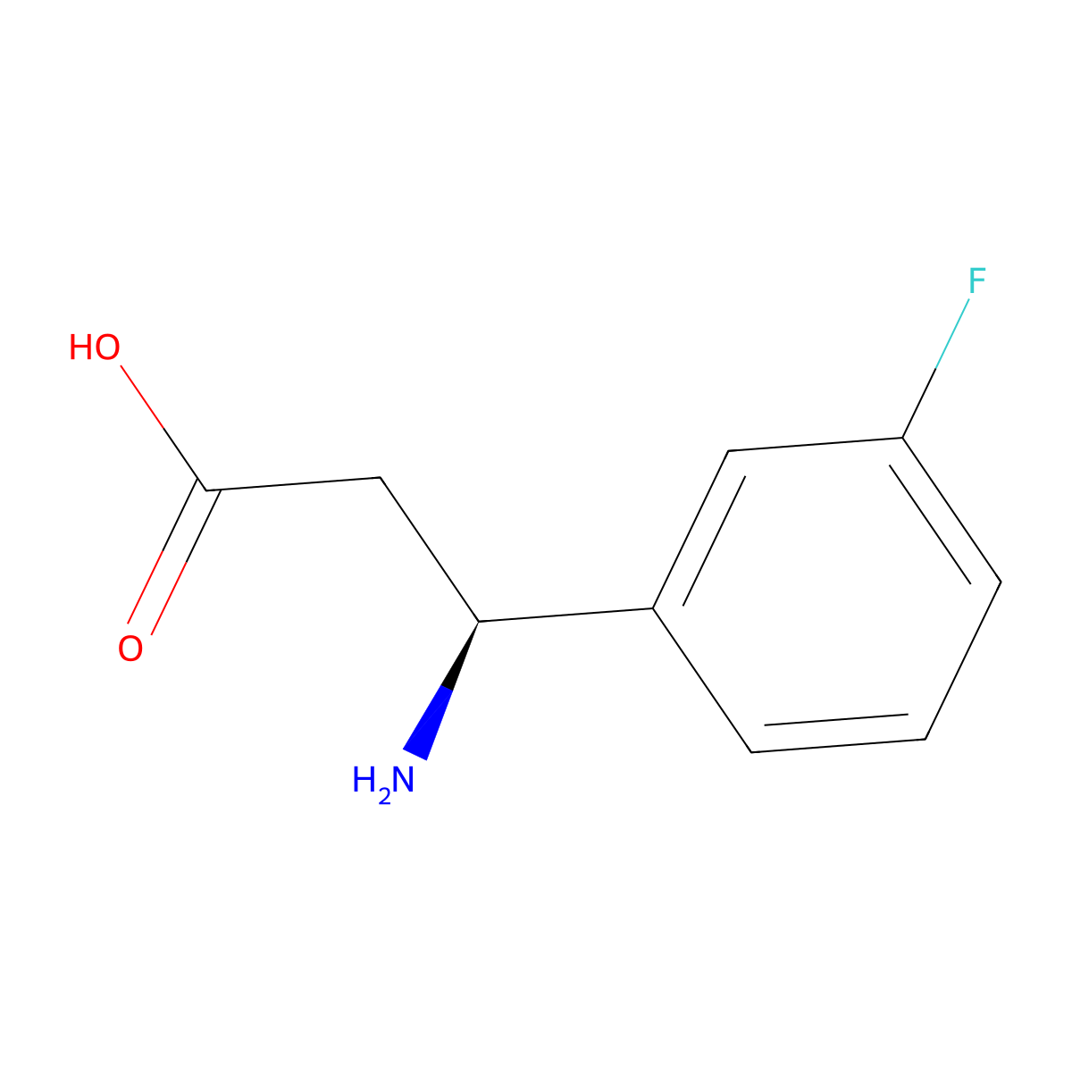 (S)-3-Amino-3-(3-fluorophenyl)propanoic acid molecular structure, CAS 723284-79-5