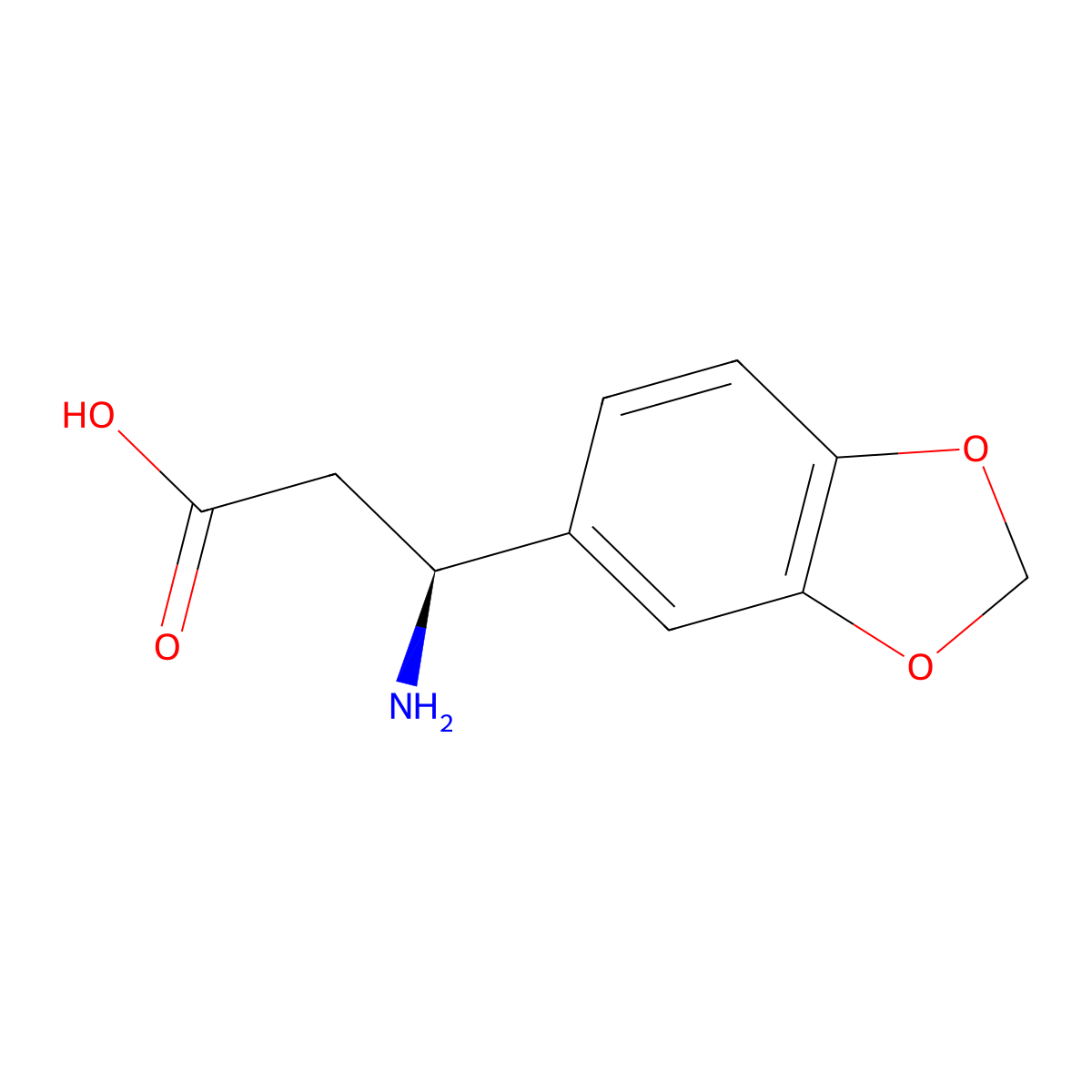 (S)-3-Amino-3-benzo[1,3]dioxol-5-yl-propionic acid molecular structure, CAS 723284-83-1