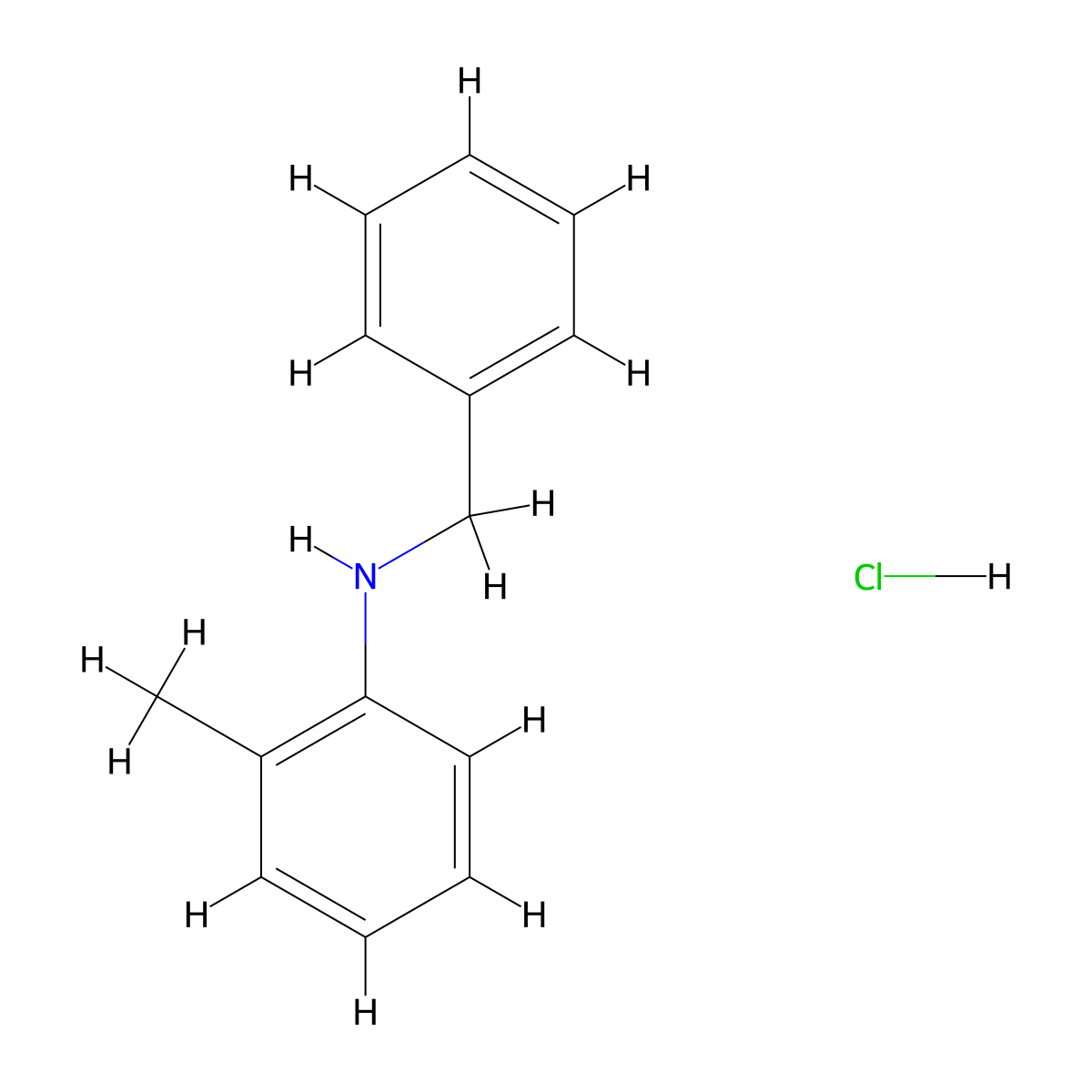N-benzyl-2-methylaniline hydrochloride molecular structure, CAS 723285-17-4