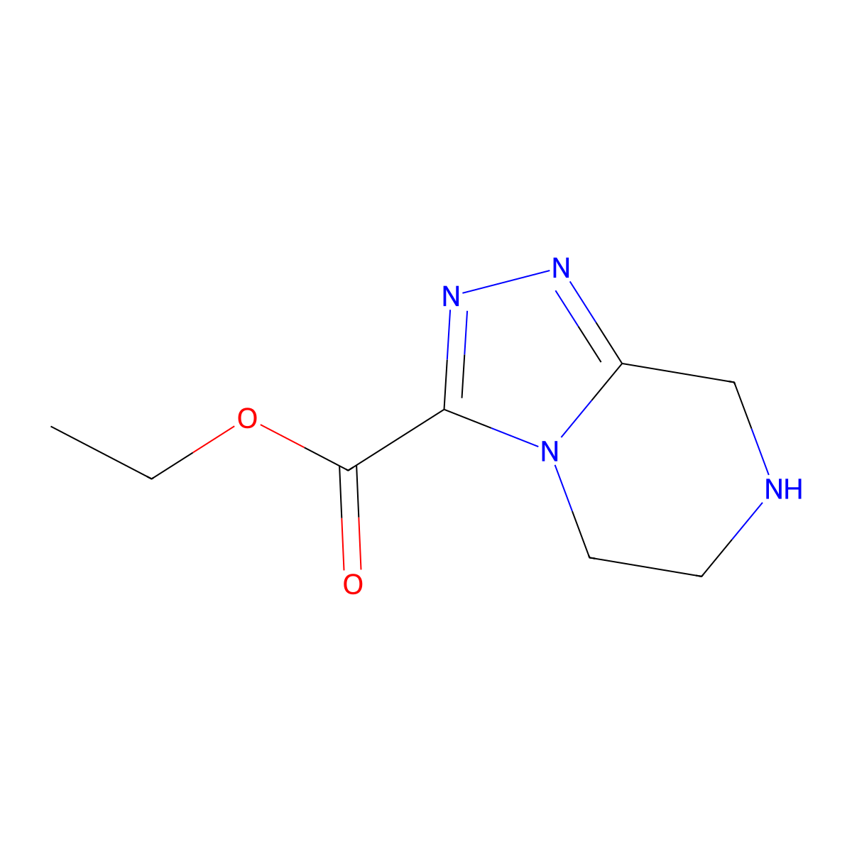 Ethyl 5,6,7,8-tetrahydro-[1,2,4]triazolo[4,3-A]pyrazine-3-carboxylate molecular structure, CAS 723286-68-8