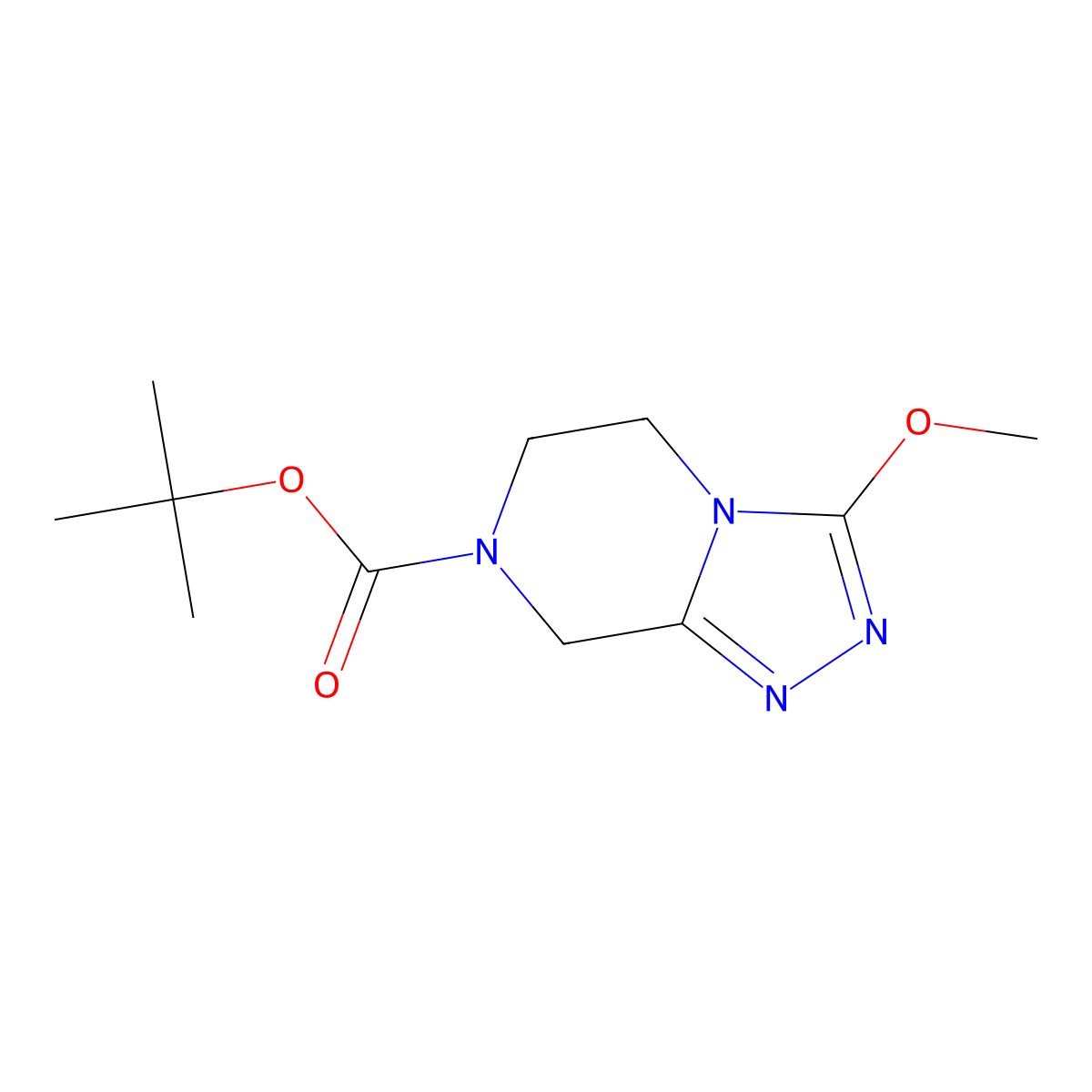Tert-butyl 3-methoxy-5,6-dihydro-[1,2,4]triazolo[4,3-A]pyrazine-7(8H)-carboxylate molecular structure, CAS 723286-81-5