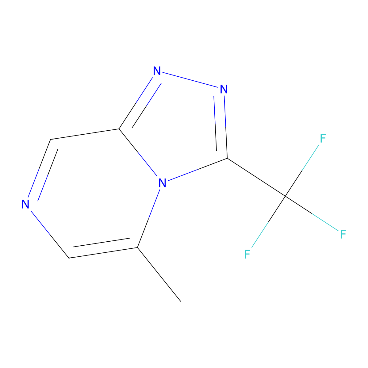 5-Methyl-3-(trifluoromethyl)-[1,2,4]triazolo[4,3-a]pyrazine molecular structure, CAS 723286-86-0