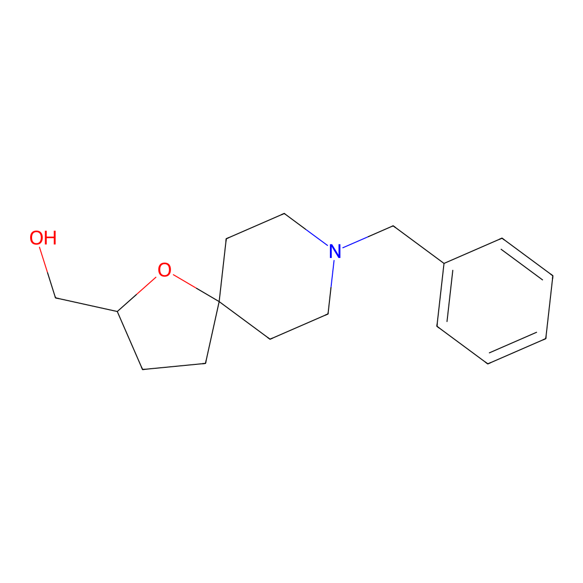 8-(Phenylmethyl)-1-oxa-8-azaspiro[4.5]decane-2-methanol molecular structure, CAS 723288-98-0