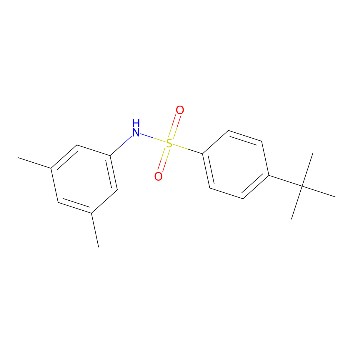4-tert-butyl-N-(3,5-dimethylphenyl)benzenesulfonamide molecular structure, CAS 723289-96-1