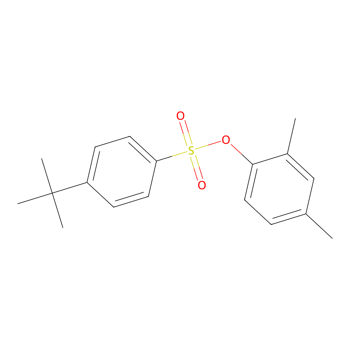 2,4-Dimethylphenyl 4-tert-butylbenzenesulfonate molecular structure, CAS 723290-27-5