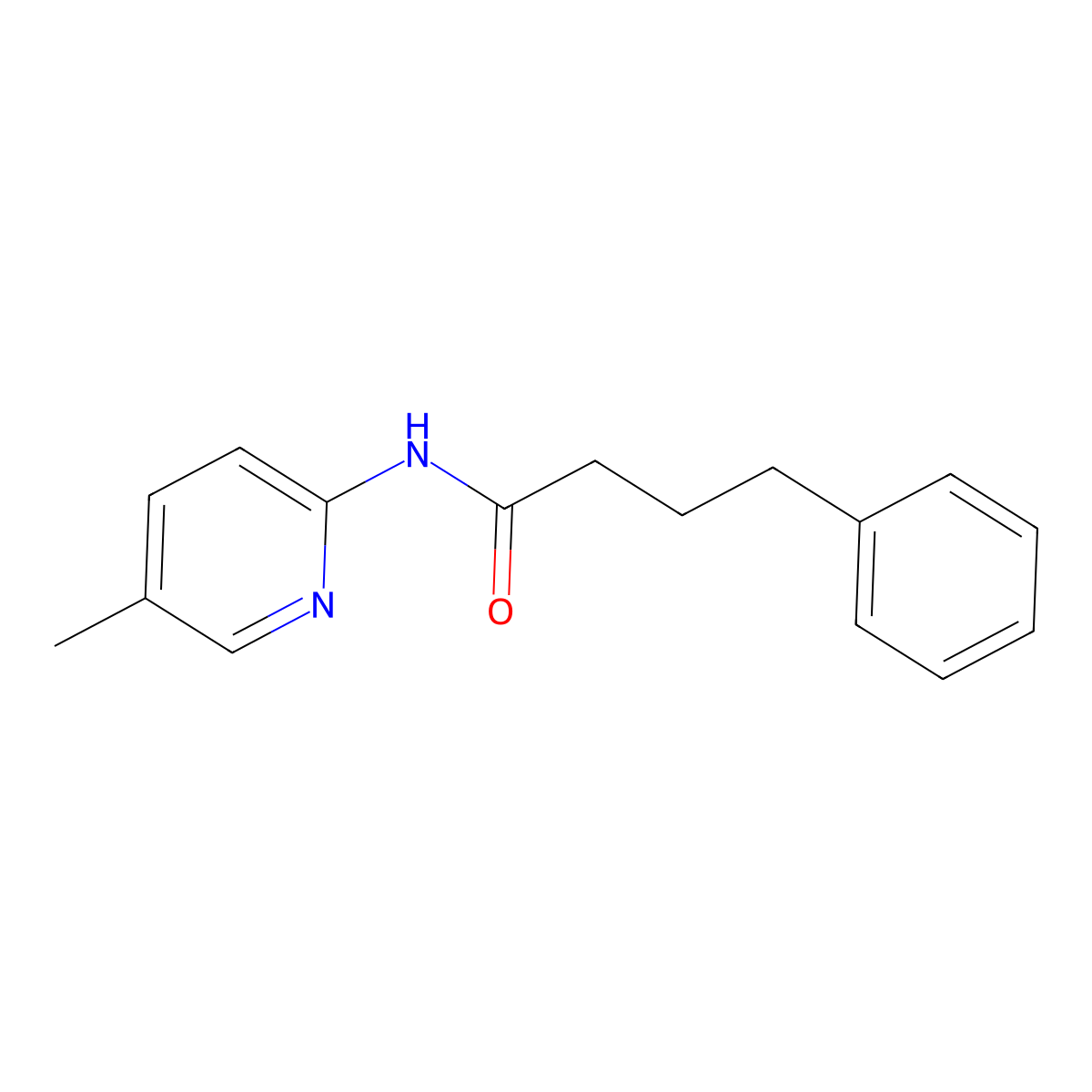 N-(5-methylpyridin-2-yl)-4-phenylbutanamide molecular structure, CAS 723290-49-1