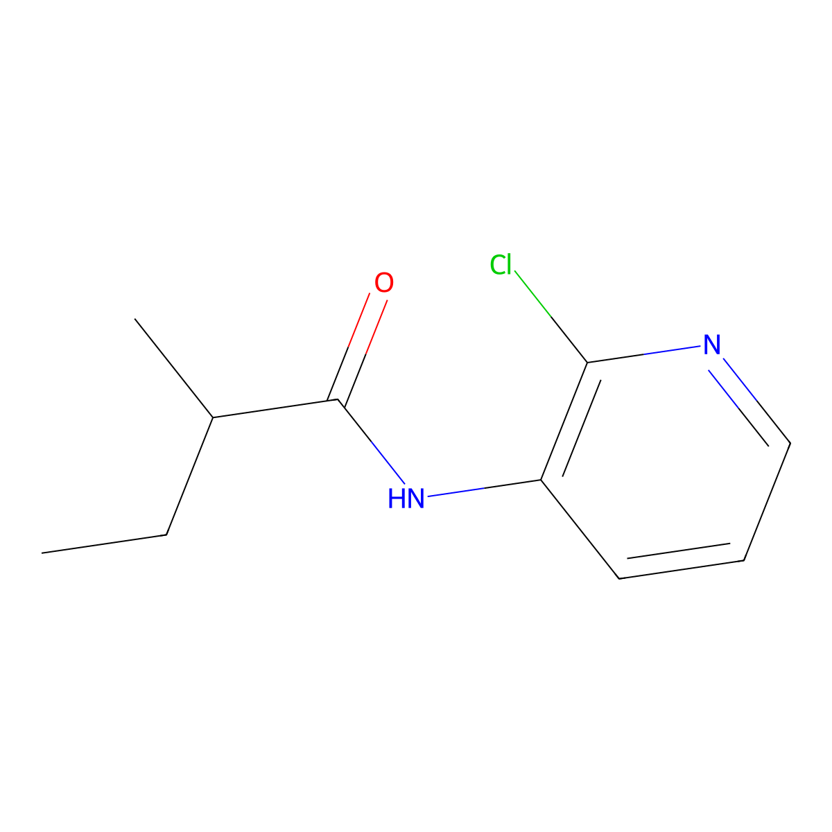 N-(2-chloro-3-pyridinyl)-2-methylbutanamide molecular structure, CAS 723290-51-5
