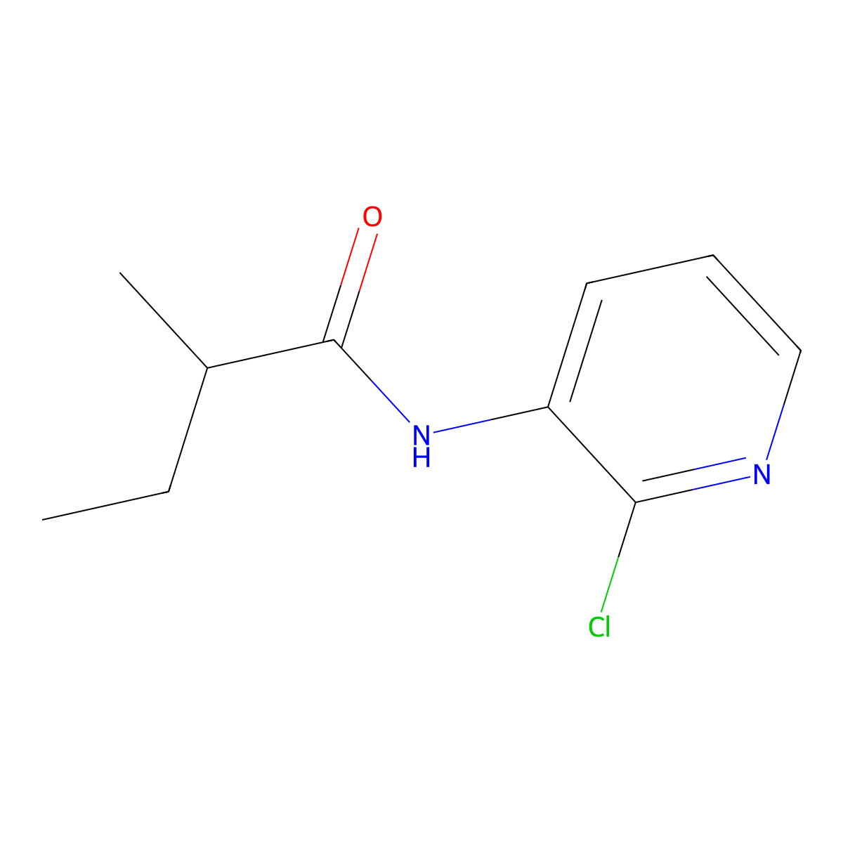 N-(2-chloro-3-pyridinyl)-2-methylbutanamide molecular structure, CAS 723290-51-5