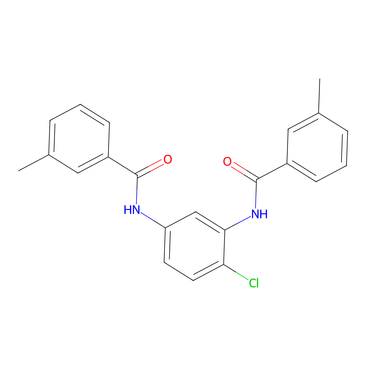 N-{2-chloro-5-[(3-methylbenzoyl)amino]phenyl}-3-methylbenzamide molecular structure, CAS 723291-10-9