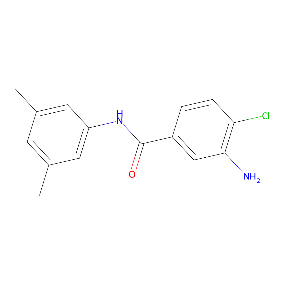 3-amino-4-chloro-N-(3,5-dimethylphenyl)benzamide molecular structure, CAS 723291-69-8