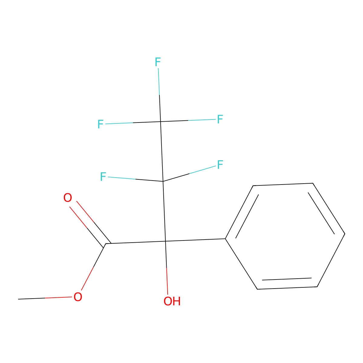 3,3,4,4,4-Pentafluoro-2-hydroxy-2-phenylbutyric acid methyl ester molecular structure, CAS 723294-72-2