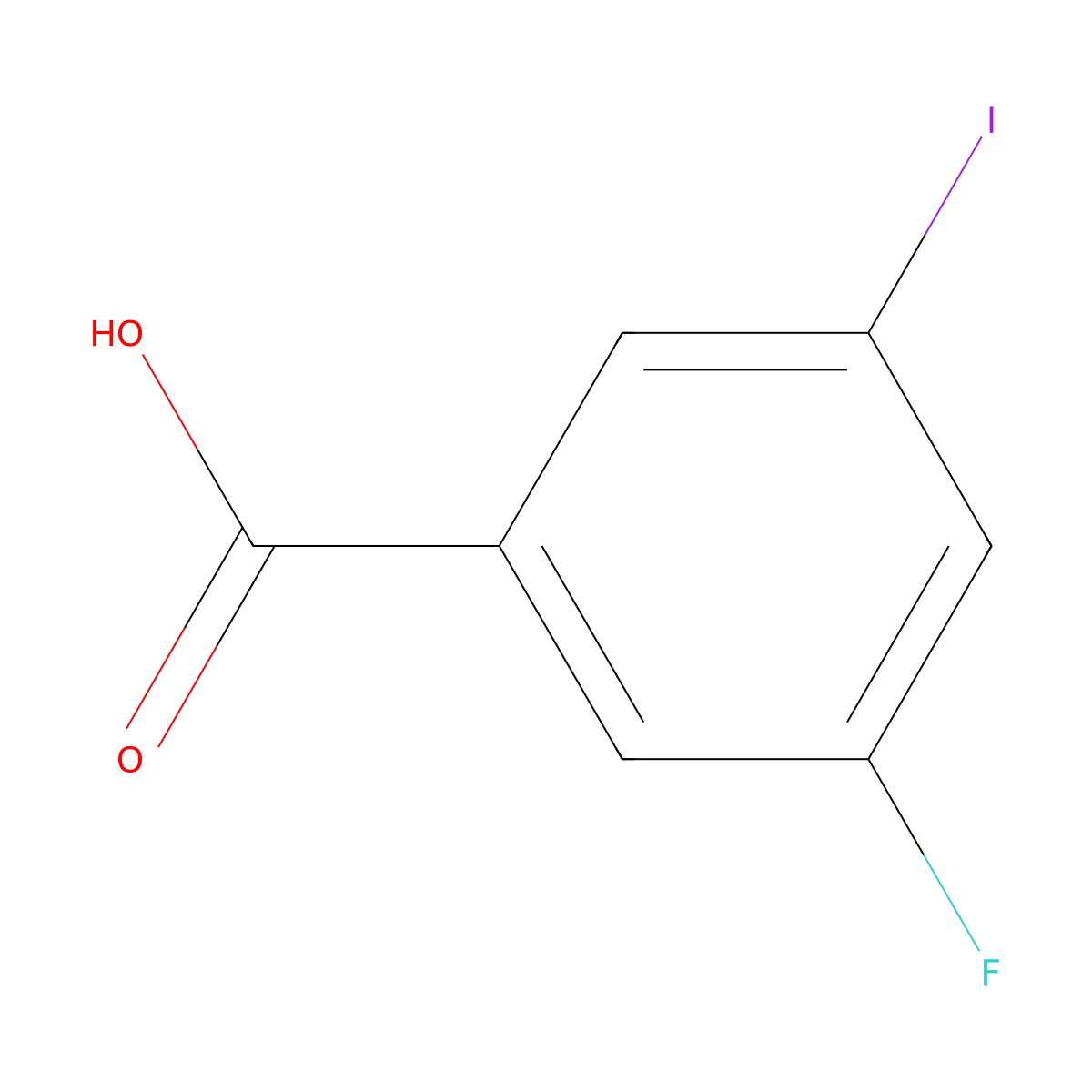 3-Fluoro-5-iodobenzoic acid molecular structure, CAS 723294-74-4