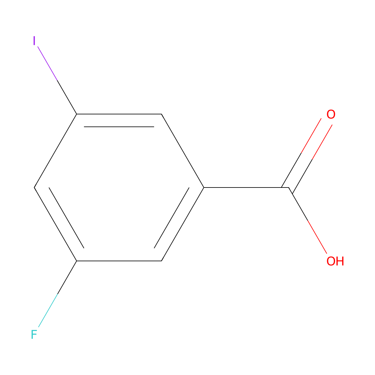 3-Fluoro-5-iodobenzoic acid molecular structure, CAS 723294-74-4