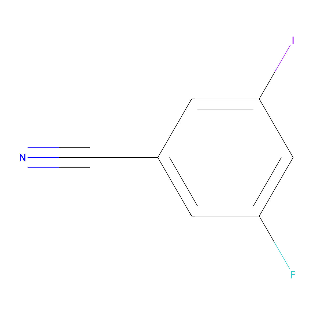 3-Fluoro-5-iodobenzonitrile molecular structure, CAS 723294-75-5