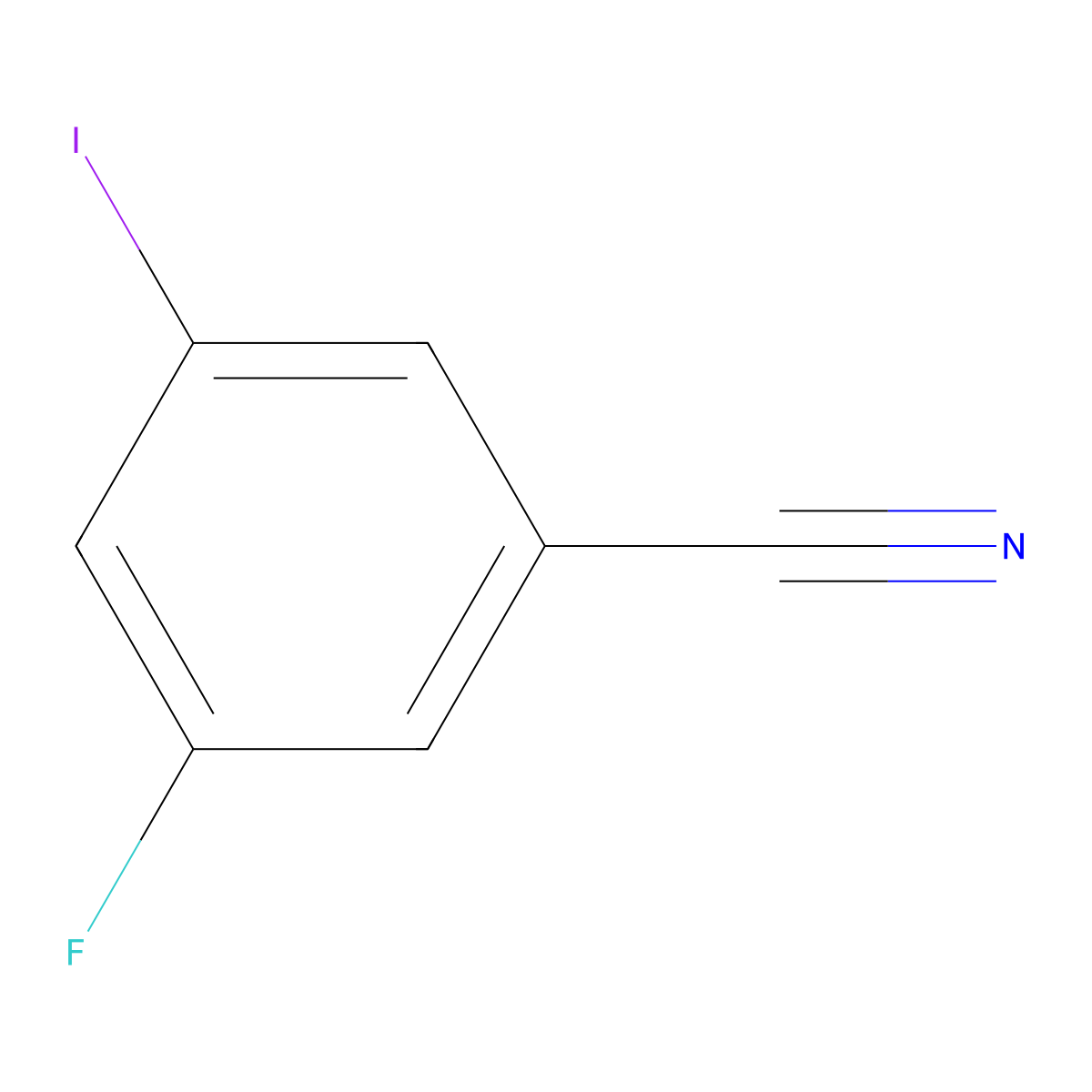 3-Fluoro-5-iodobenzonitrile molecular structure, CAS 723294-75-5