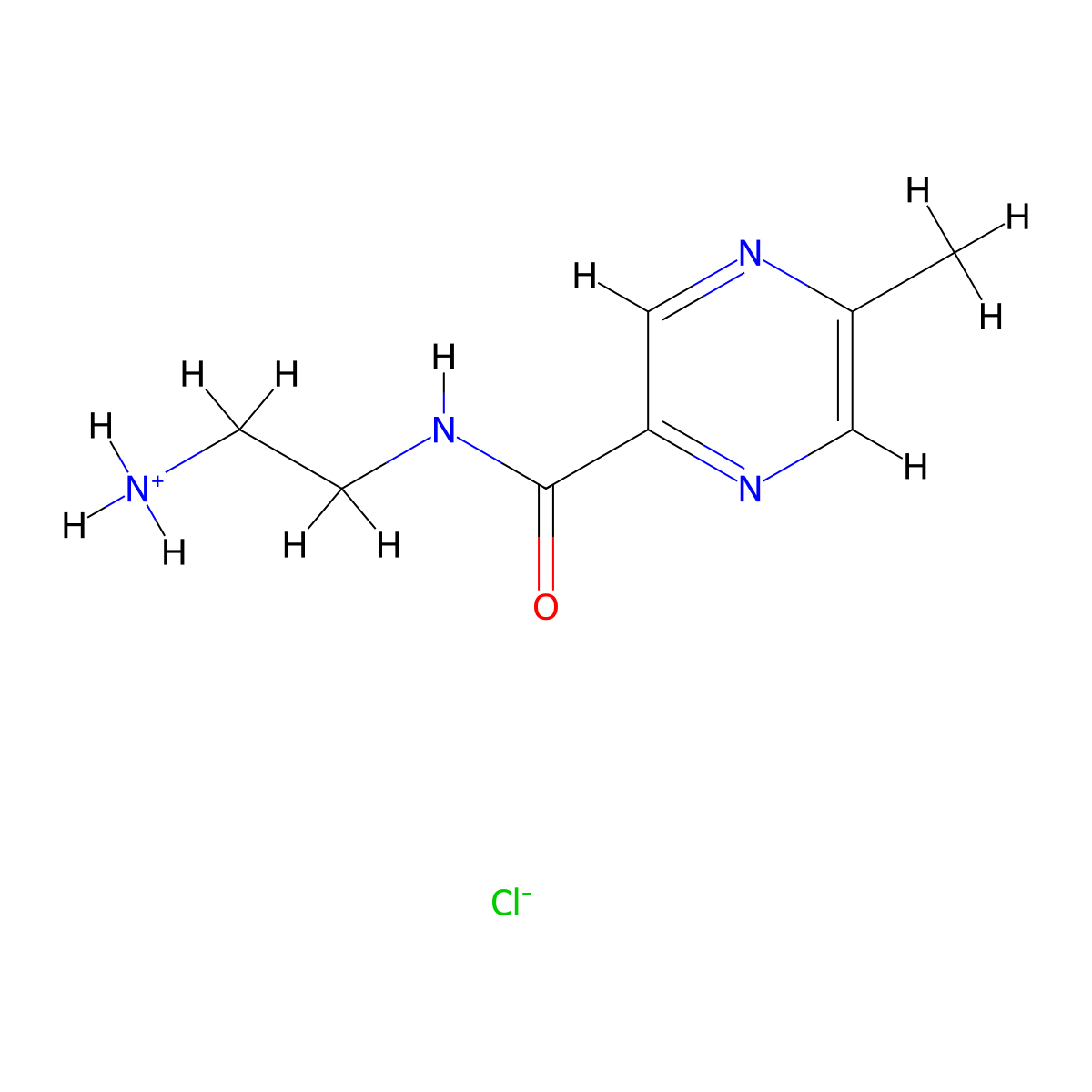2-[(5-Methylpyrazine-2-carbonyl)amino]-ethylamine hydrochloride molecular structure, CAS 723294-94-8