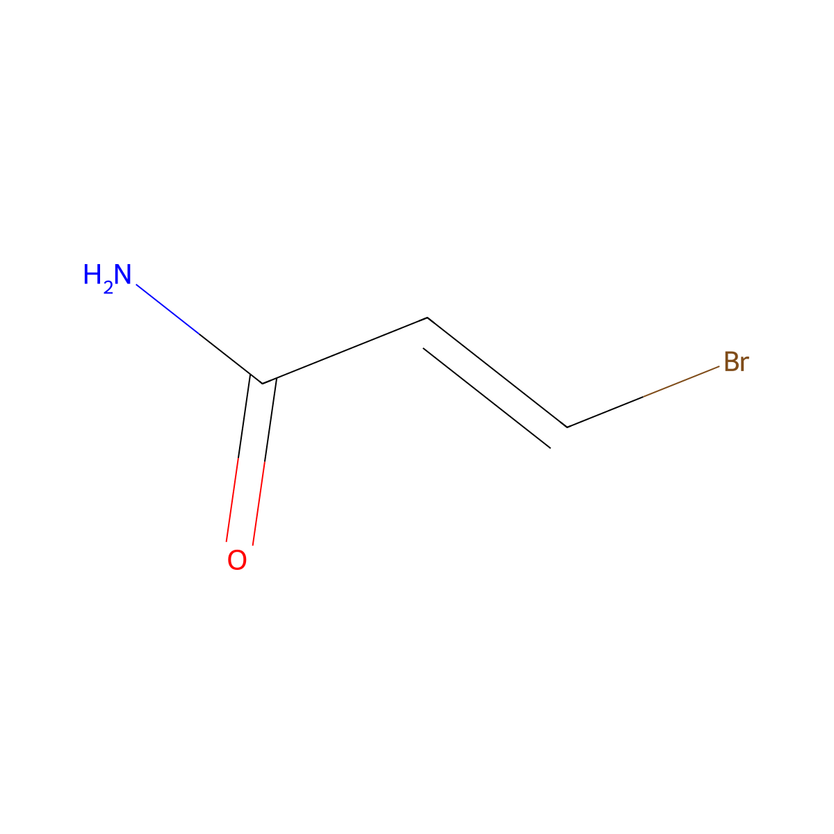 3-Bromoprop-2-enamide molecular structure, CAS 72330-65-5