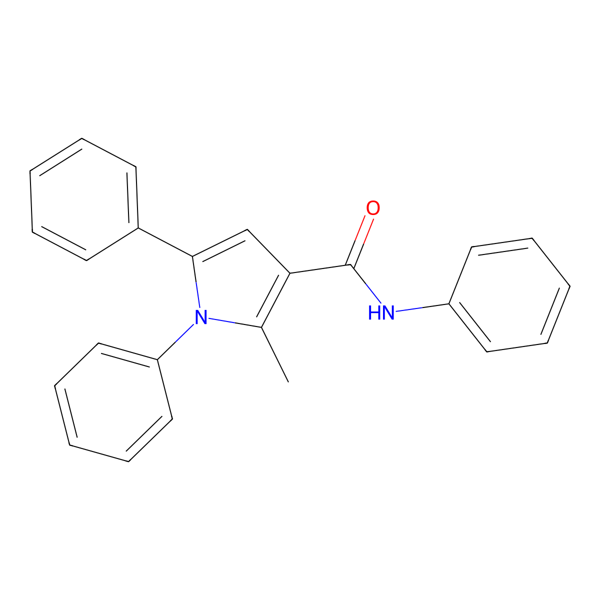 2-methyl-N,1,5-triphenyl-1H-pyrrole-3-carboxamide molecular structure, CAS 723303-38-6
