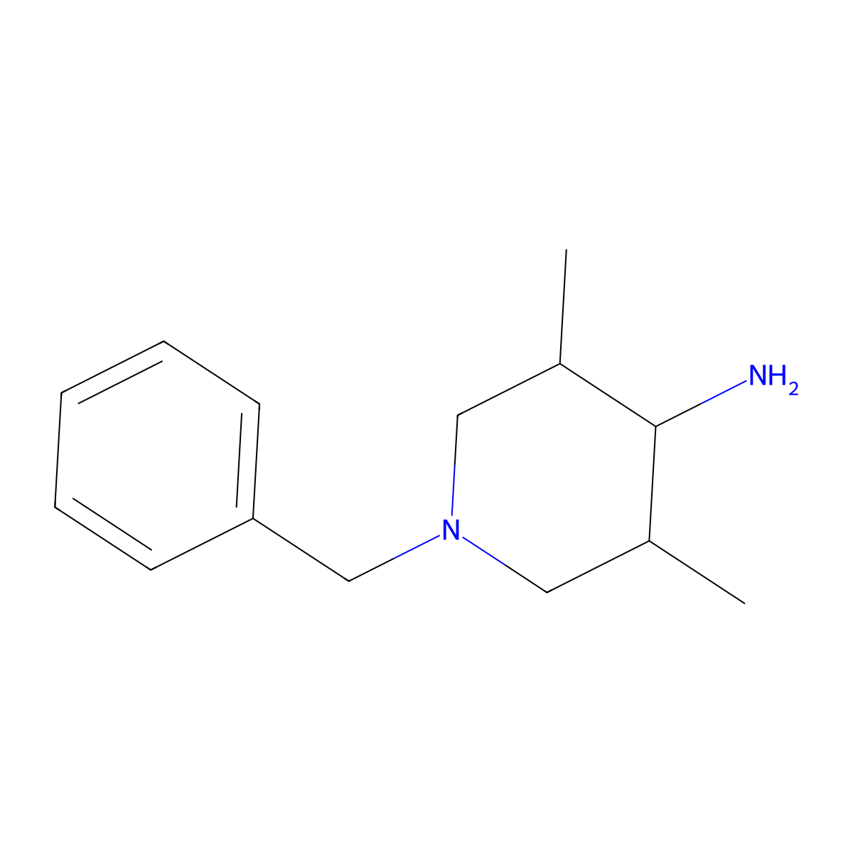 1-Benzyl-3,5-dimethylpiperidin-4-amine molecular structure, CAS 723308-54-1